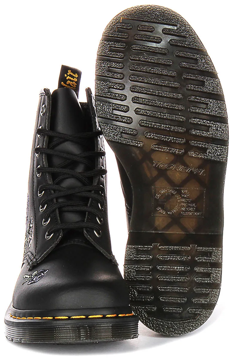 Dr Martens 1460 Vonda In Black Flower for Women