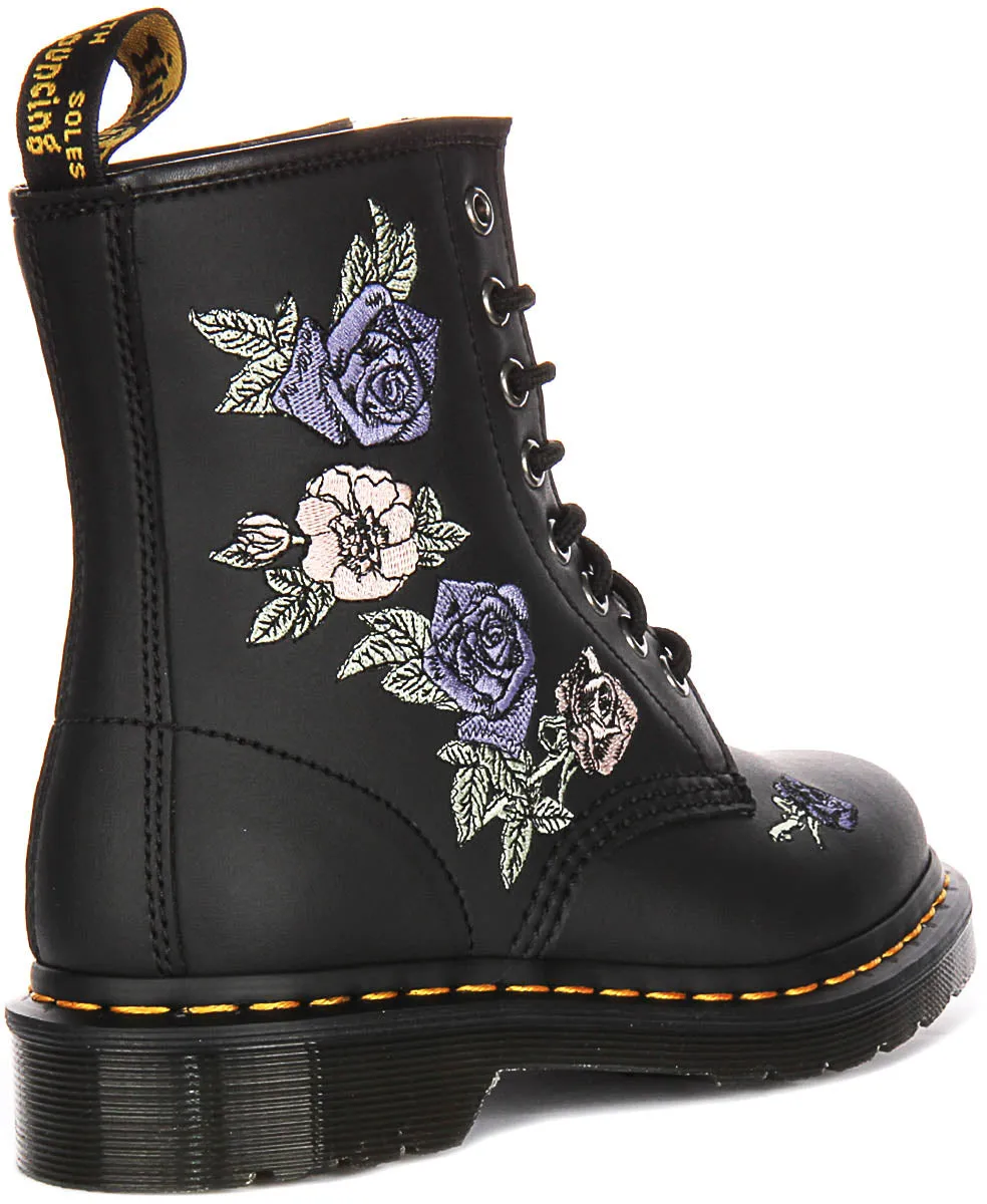 Dr Martens 1460 Vonda In Black Flower for Women