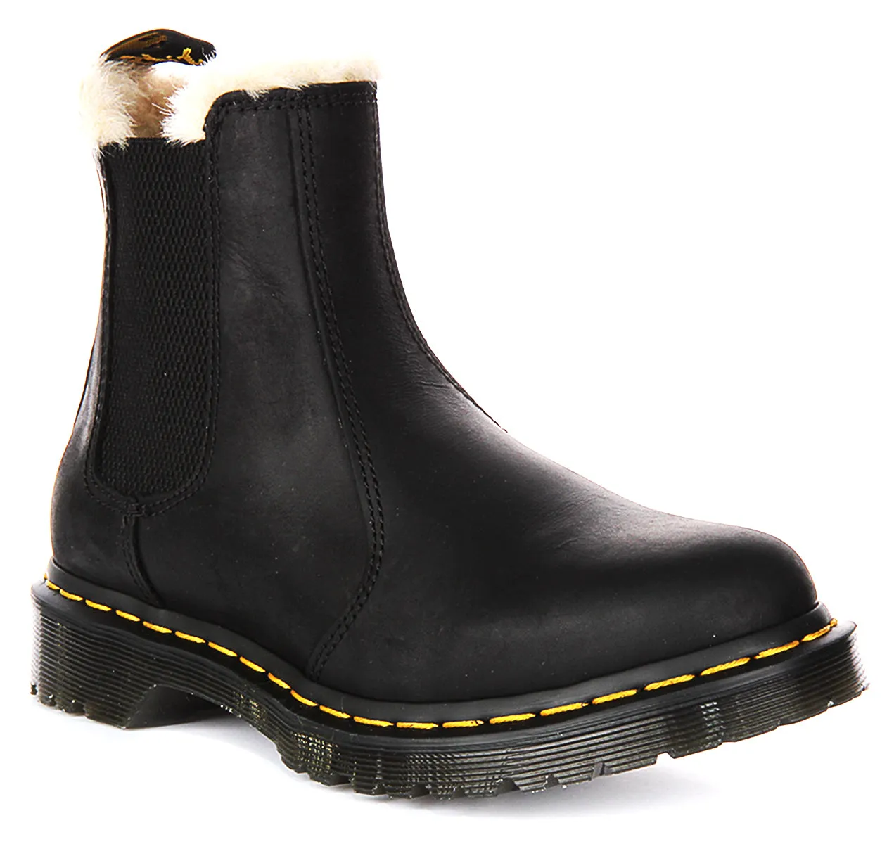 Dr Martens 2976 Leonore In Black Fur Lined