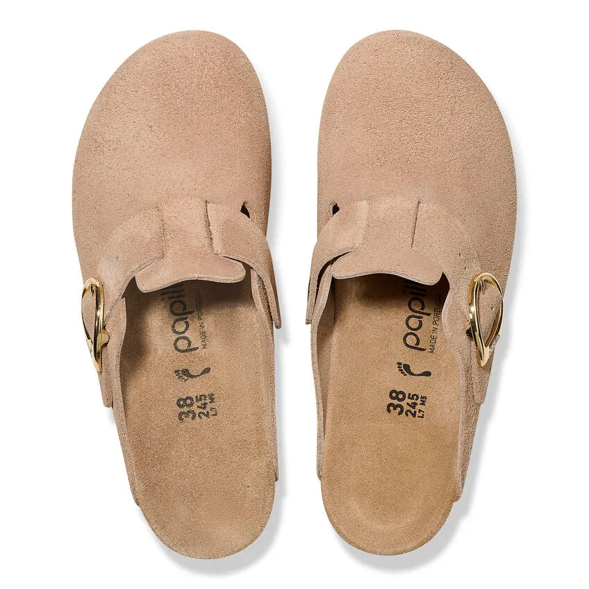Fanny Ring Buckle - Warm Sand Suede||Fanny  boucle ronde - Sude sable chaud