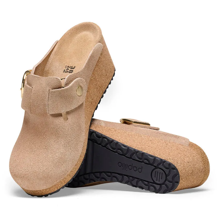 Fanny Ring Buckle - Warm Sand Suede||Fanny  boucle ronde - Sude sable chaud