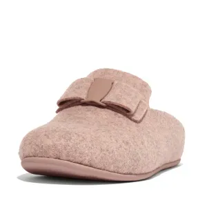 FITFLOP CHRISSIE II HAUS BOW FELT SLIPPERS
