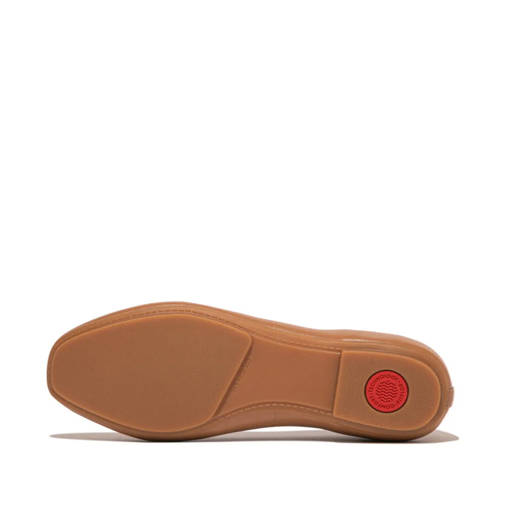 FITFLOP DELICATO BOW SOFT LEATHER BALLET FLATS