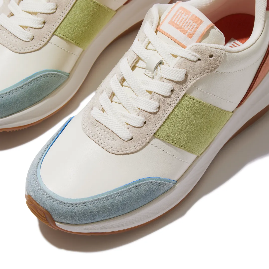 FITFLOP F-MODE FLOW SUEDE-MIX FLATFORM SNEAKERS