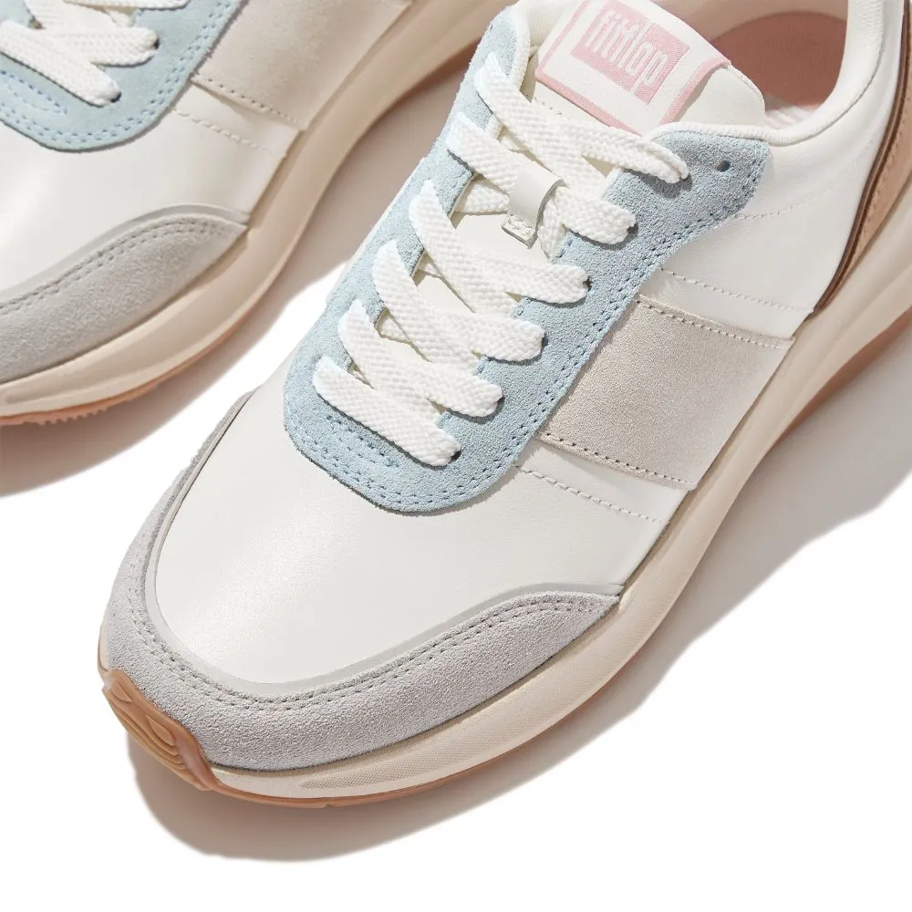 FITFLOP F-MODE FLOW SUEDE-MIX FLATFORM SNEAKERS