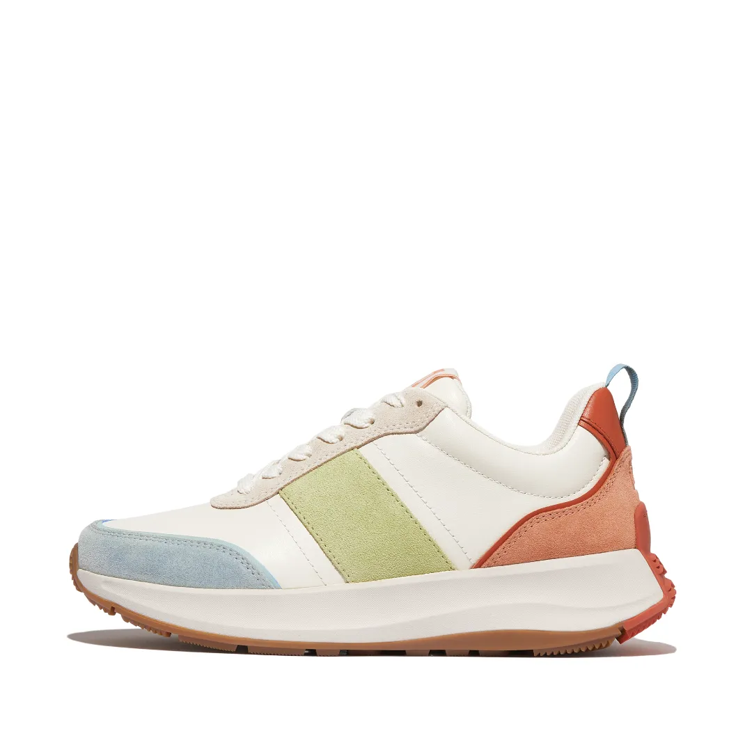 FITFLOP F-MODE FLOW SUEDE-MIX FLATFORM SNEAKERS