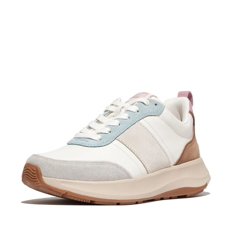 FITFLOP F-MODE FLOW SUEDE-MIX FLATFORM SNEAKERS