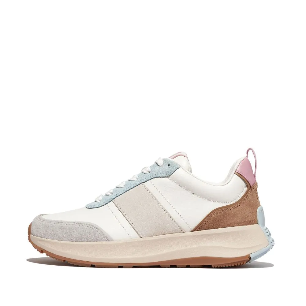 FITFLOP F-MODE FLOW SUEDE-MIX FLATFORM SNEAKERS