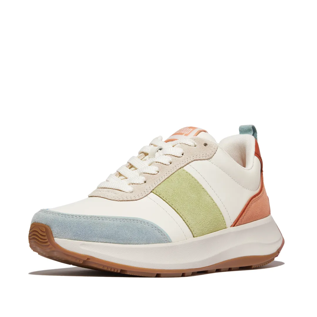 FITFLOP F-MODE FLOW SUEDE-MIX FLATFORM SNEAKERS