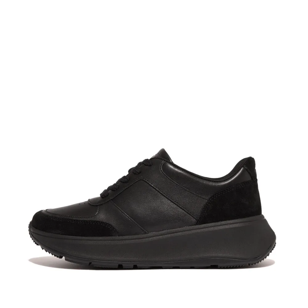 FITFLOP F-MODE LEATHER/SUEDE FLATFORM SNEAKERS (WOMEN)