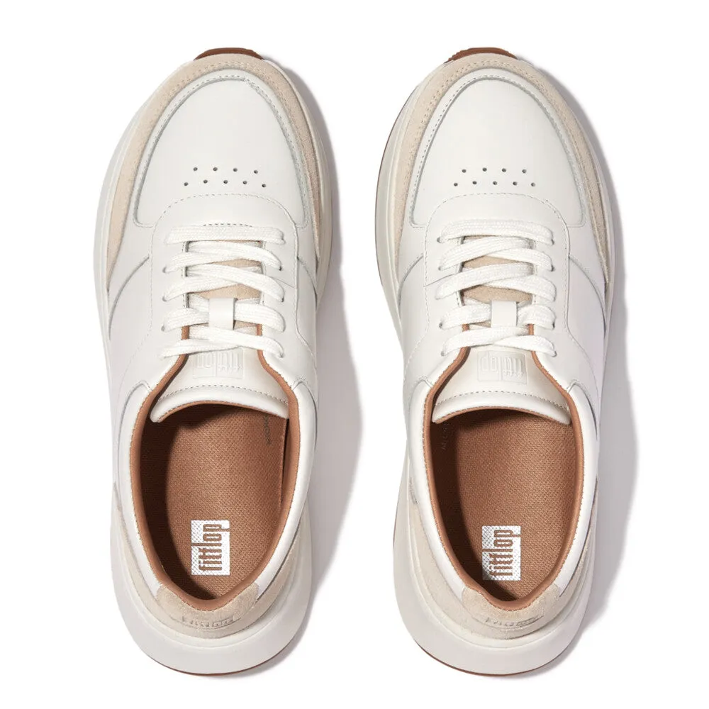 FITFLOP F-MODE LEATHER/SUEDE FLATFORM SNEAKERS (Women)