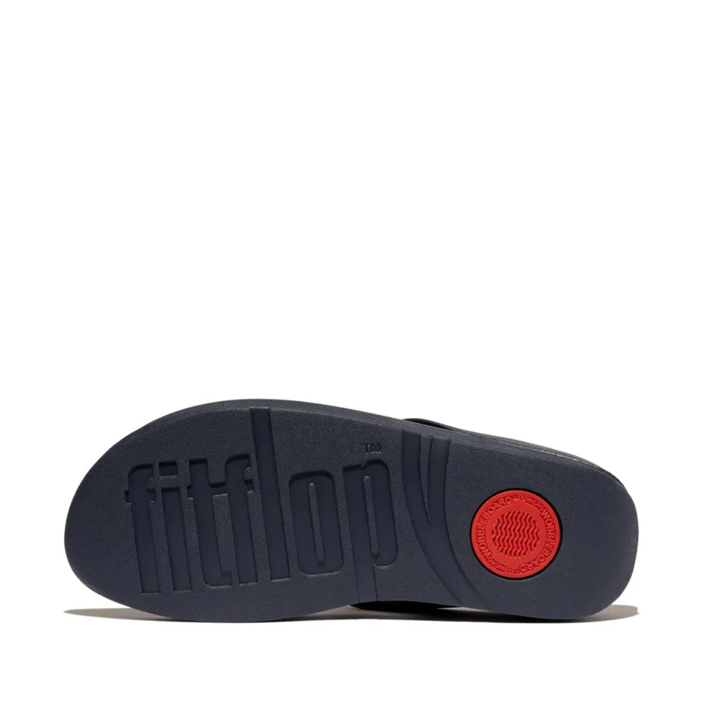 FITFLOP FINO RESIN-HOOP LEATHER TOE-POST SANDALS