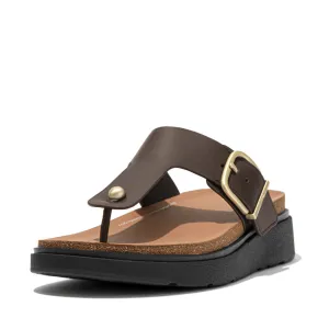 FITFLOP GEN-FF BUCKLE LEATHER TOE-POST SANDALS