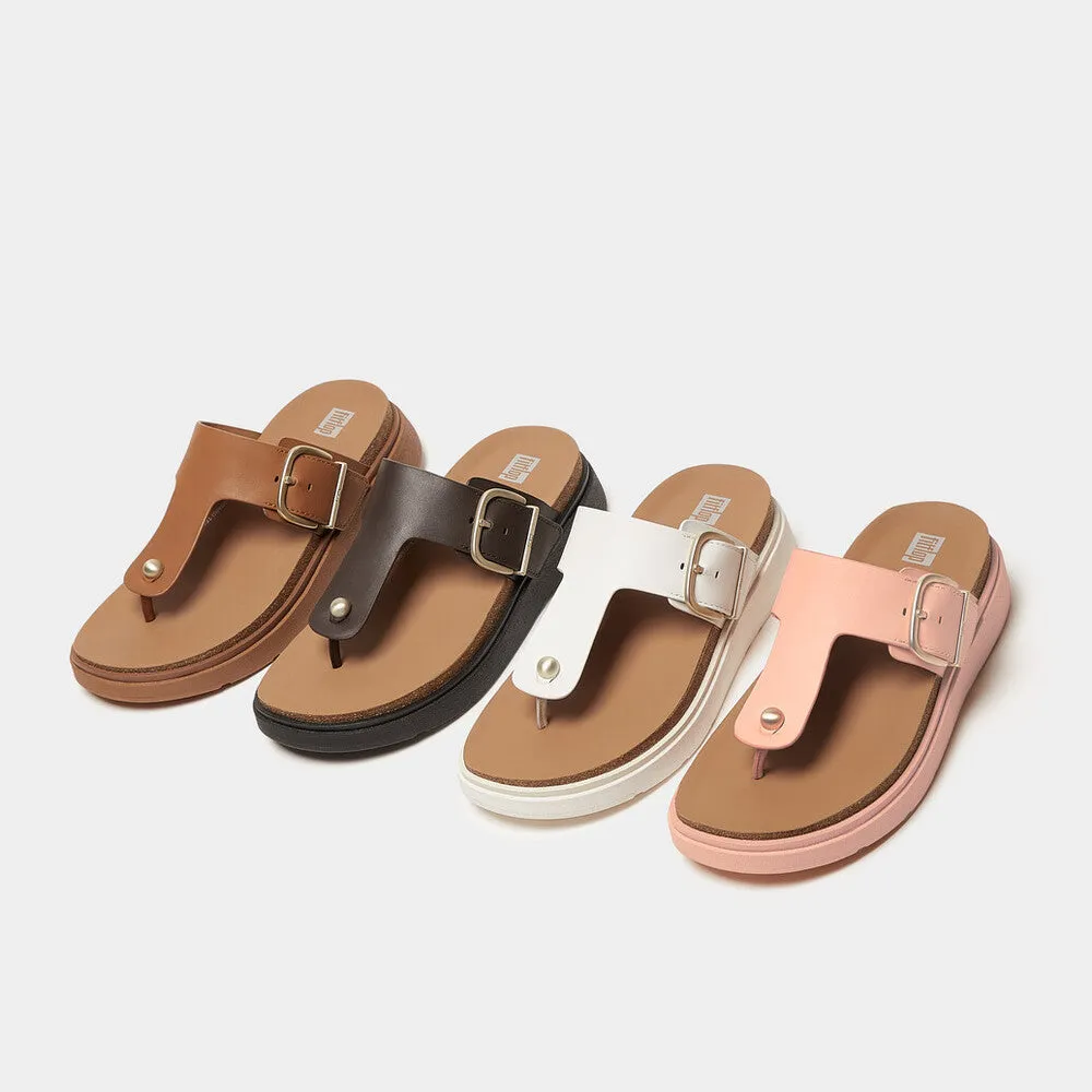 FITFLOP GEN-FF BUCKLE LEATHER TOE-POST SANDALS