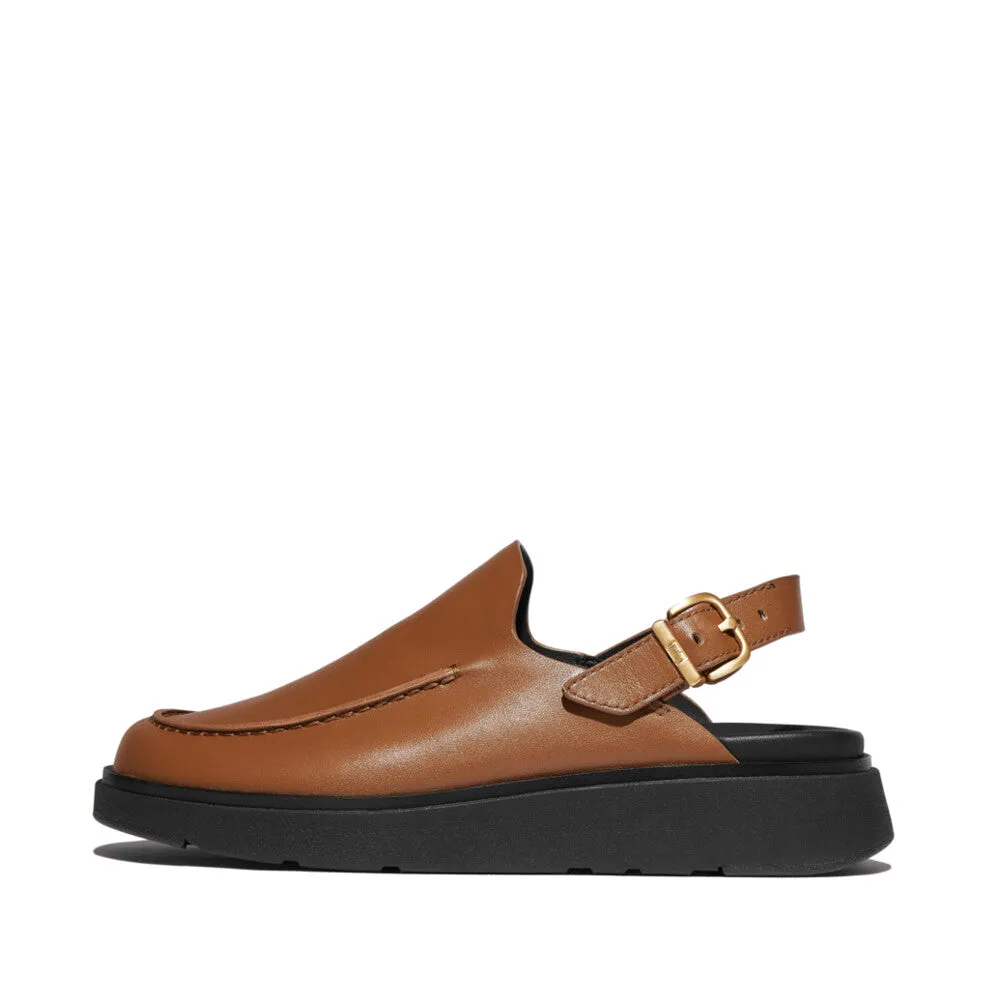 FITFLOP GEN-FF LEATHER BACK-STRAP MOC MULES