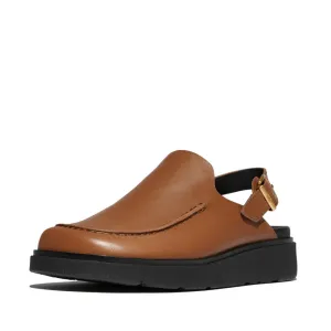FITFLOP GEN-FF LEATHER BACK-STRAP MOC MULES