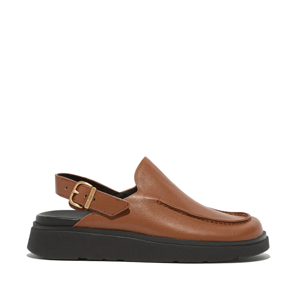 FITFLOP GEN-FF LEATHER BACK-STRAP MOC MULES