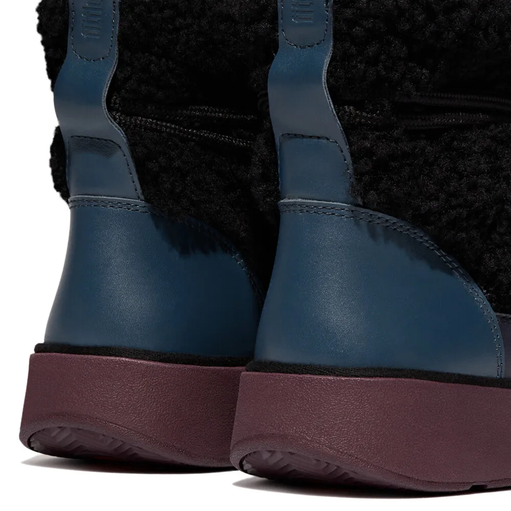 FITFLOP GEN-FF X ROKSANDA CURLY-SHEARLING LACE ANKLE BOOTS
