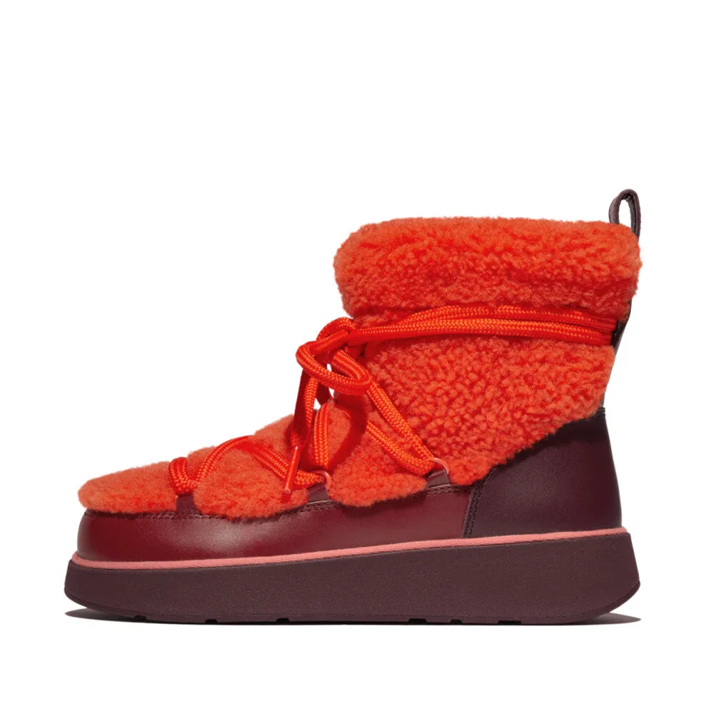FITFLOP GEN-FF X ROKSANDA CURLY-SHEARLING LACE ANKLE BOOTS