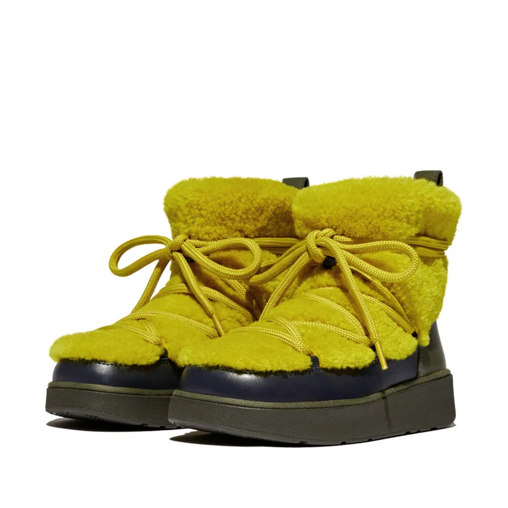 FITFLOP GEN-FF X ROKSANDA CURLY-SHEARLING LACE ANKLE BOOTS