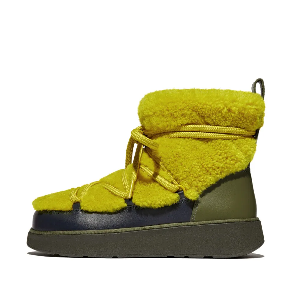 FITFLOP GEN-FF X ROKSANDA CURLY-SHEARLING LACE ANKLE BOOTS