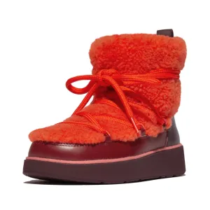 FITFLOP GEN-FF X ROKSANDA CURLY-SHEARLING LACE ANKLE BOOTS