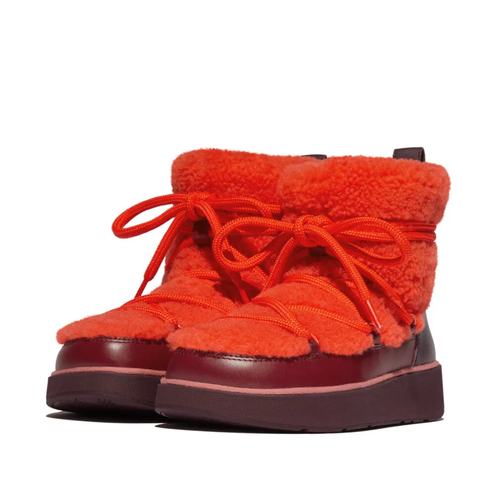 FITFLOP GEN-FF X ROKSANDA CURLY-SHEARLING LACE ANKLE BOOTS