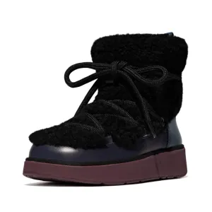 FITFLOP GEN-FF X ROKSANDA CURLY-SHEARLING LACE ANKLE BOOTS