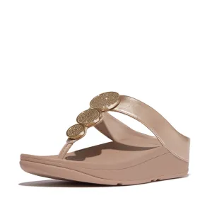 FITFLOP HALO BEAD-CIRCLE METALLIC TOE-POST SANDALS