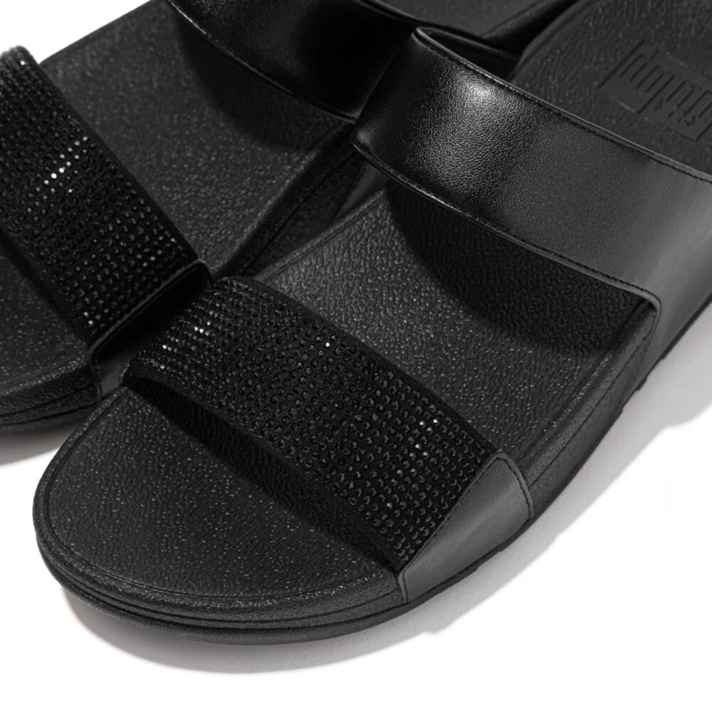 FITFLOP LULU CRYSTAL EMBELLISHED SLIDES