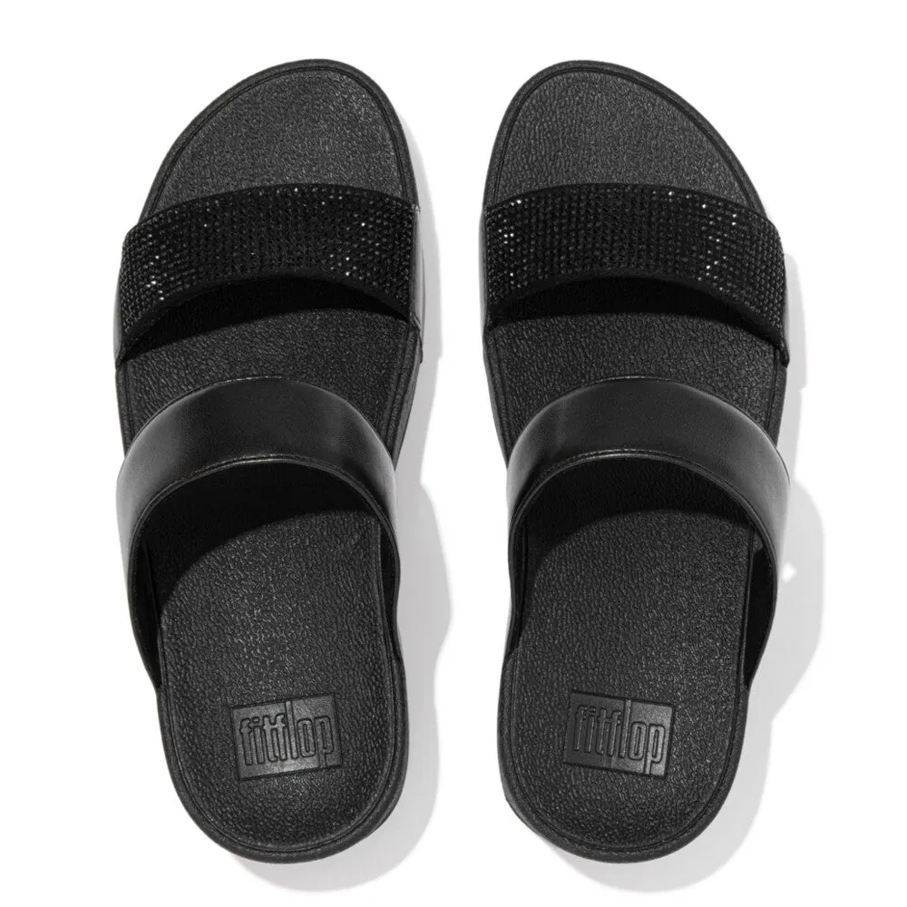 FITFLOP LULU CRYSTAL EMBELLISHED SLIDES