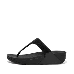 FITFLOP LULU CRYSTAL EMBELLISHED TOE-POST SANDALS