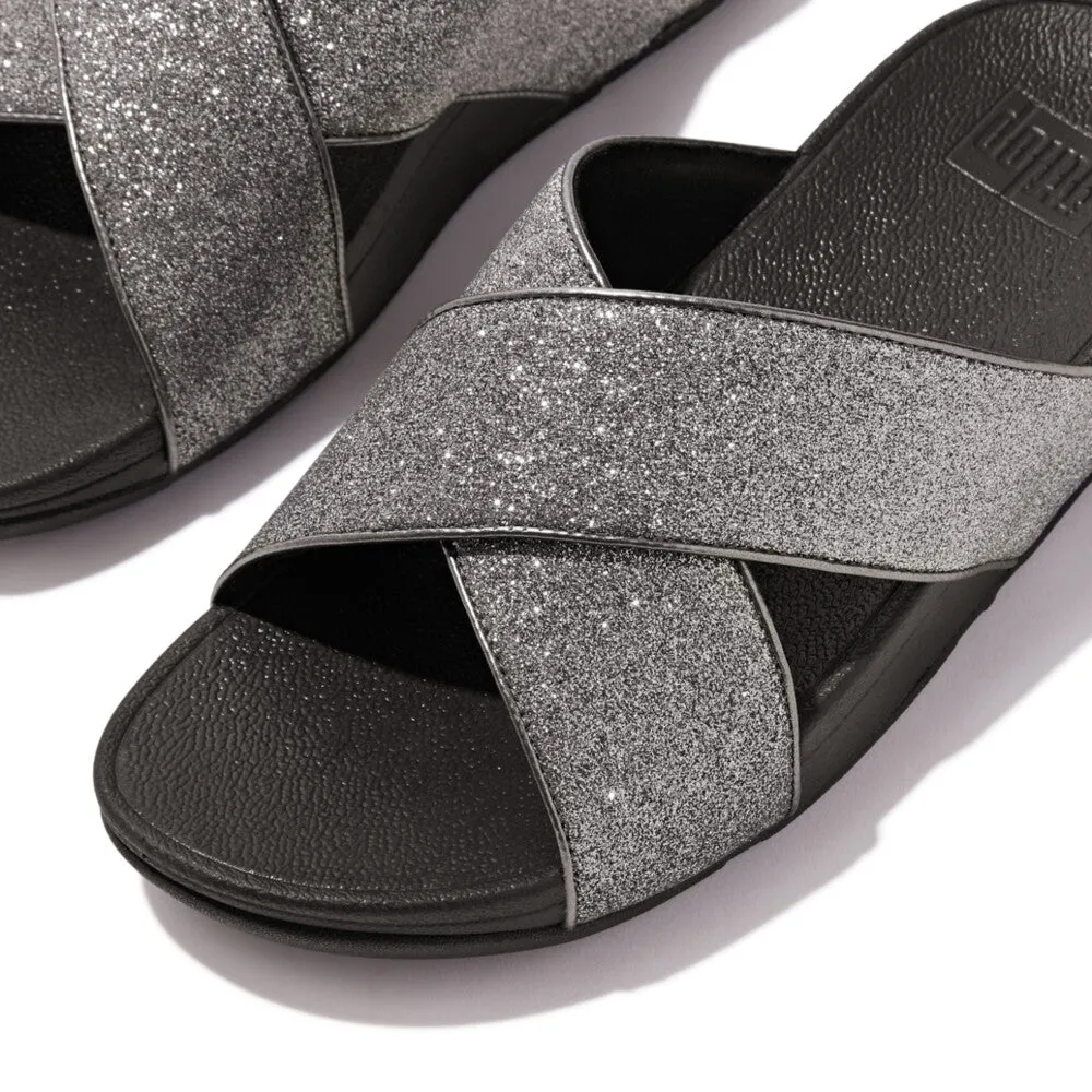 FITFLOP LULU GLITTERDUST CROSS SLIDES