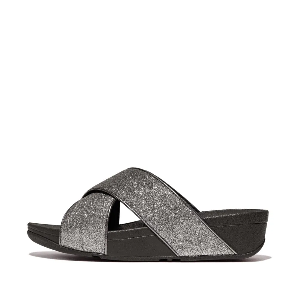 FITFLOP LULU GLITTERDUST CROSS SLIDES