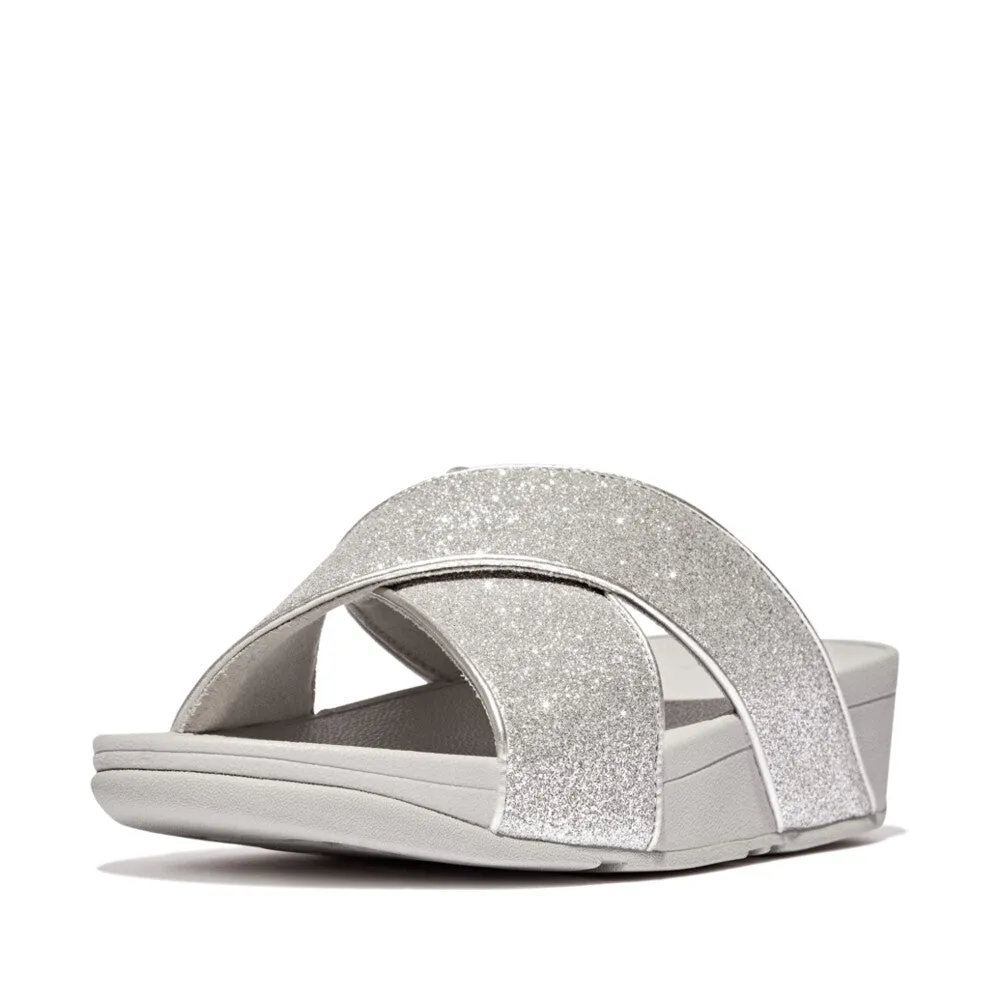 FITFLOP LULU GLITTERDUST CROSS SLIDES