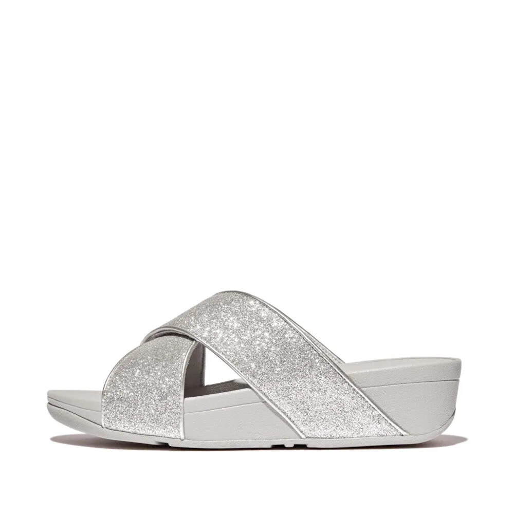 FITFLOP LULU GLITTERDUST CROSS SLIDES