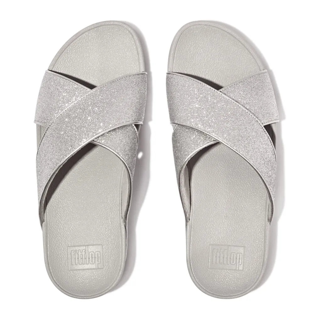 FITFLOP LULU GLITTERDUST CROSS SLIDES