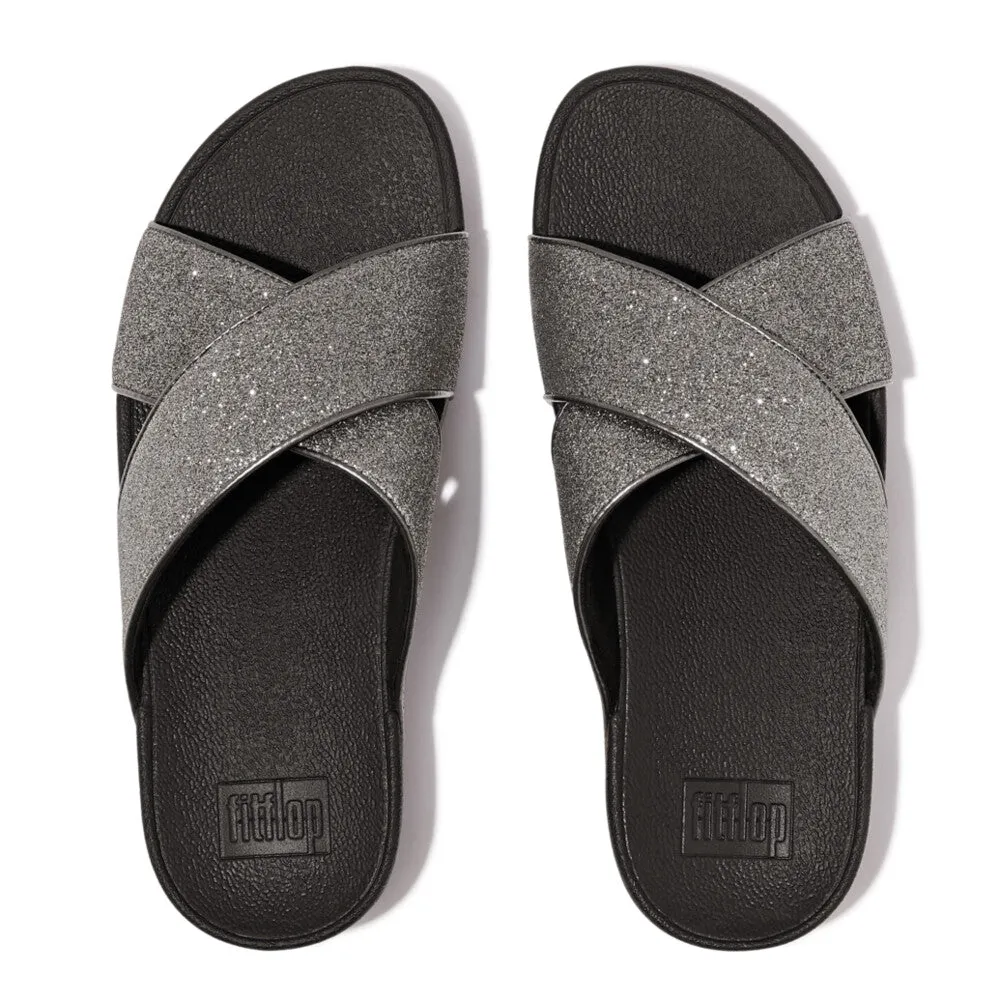 FITFLOP LULU GLITTERDUST CROSS SLIDES