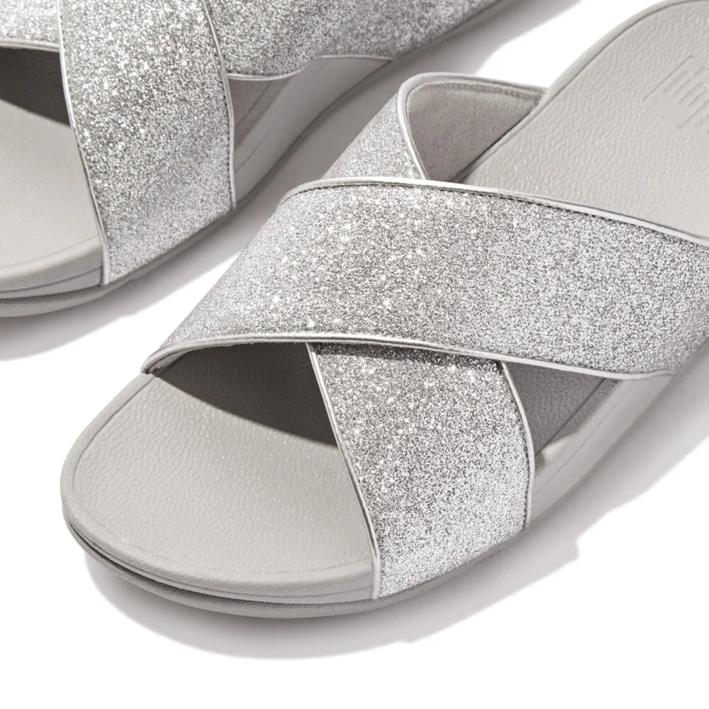 FITFLOP LULU GLITTERDUST CROSS SLIDES