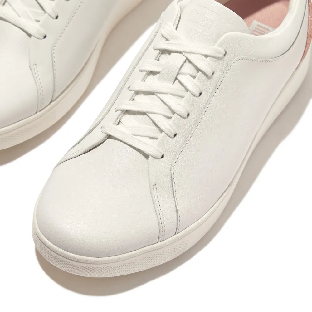 FITFLOP RALLY CRYSTAL-BACKTAB LEATHER SNEAKERS