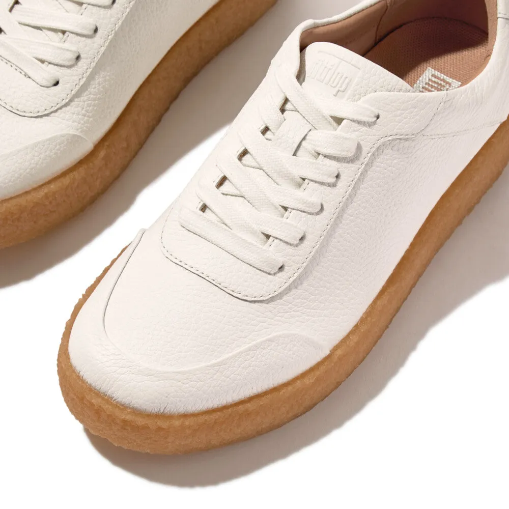 FITFLOP RALLY TUMBLED-LEATHER CREPE SNEAKERS