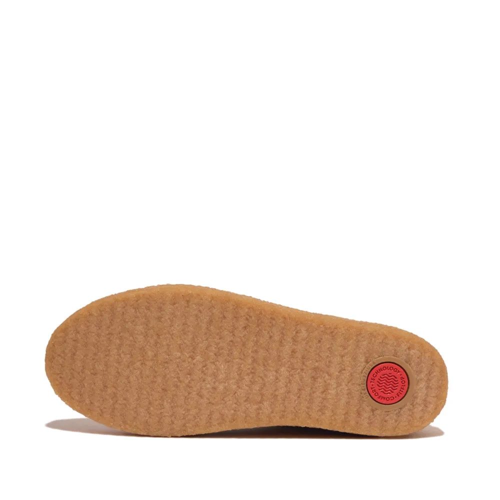 FITFLOP RALLY TUMBLED-LEATHER CREPE SNEAKERS