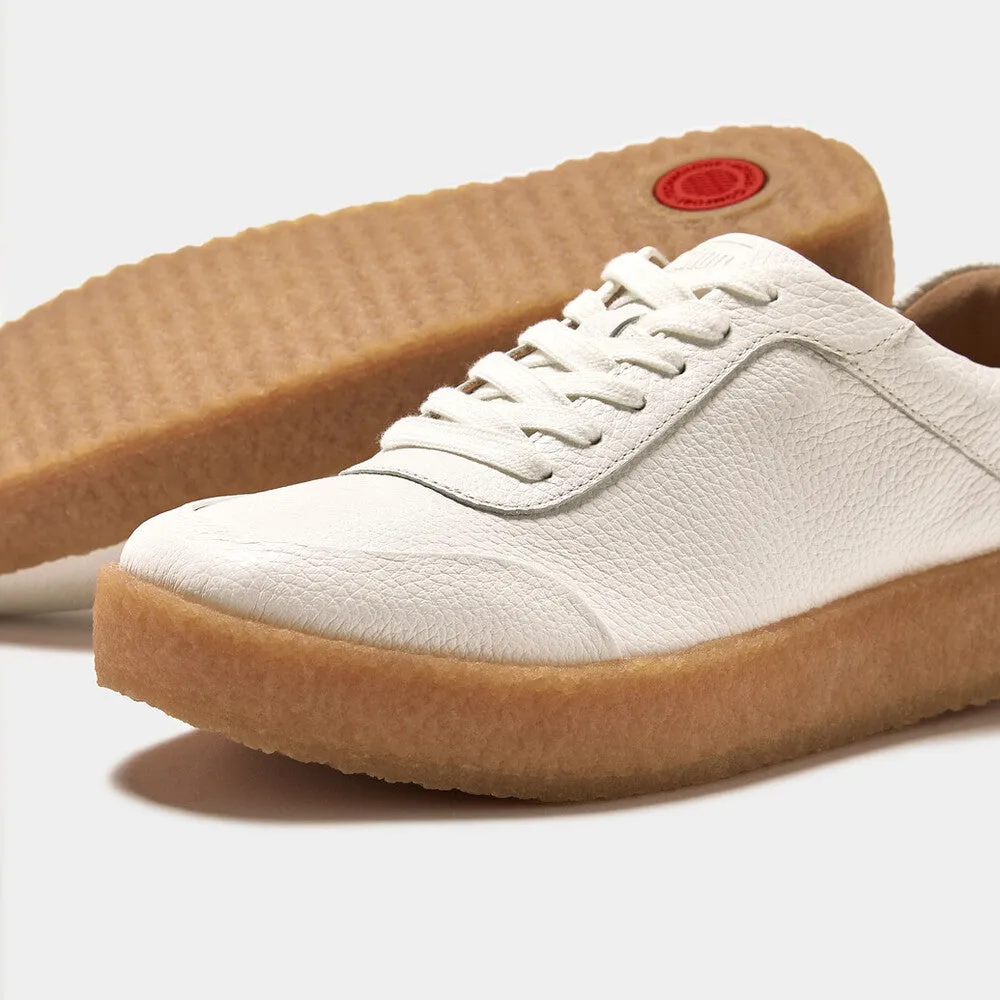 FITFLOP RALLY TUMBLED-LEATHER CREPE SNEAKERS
