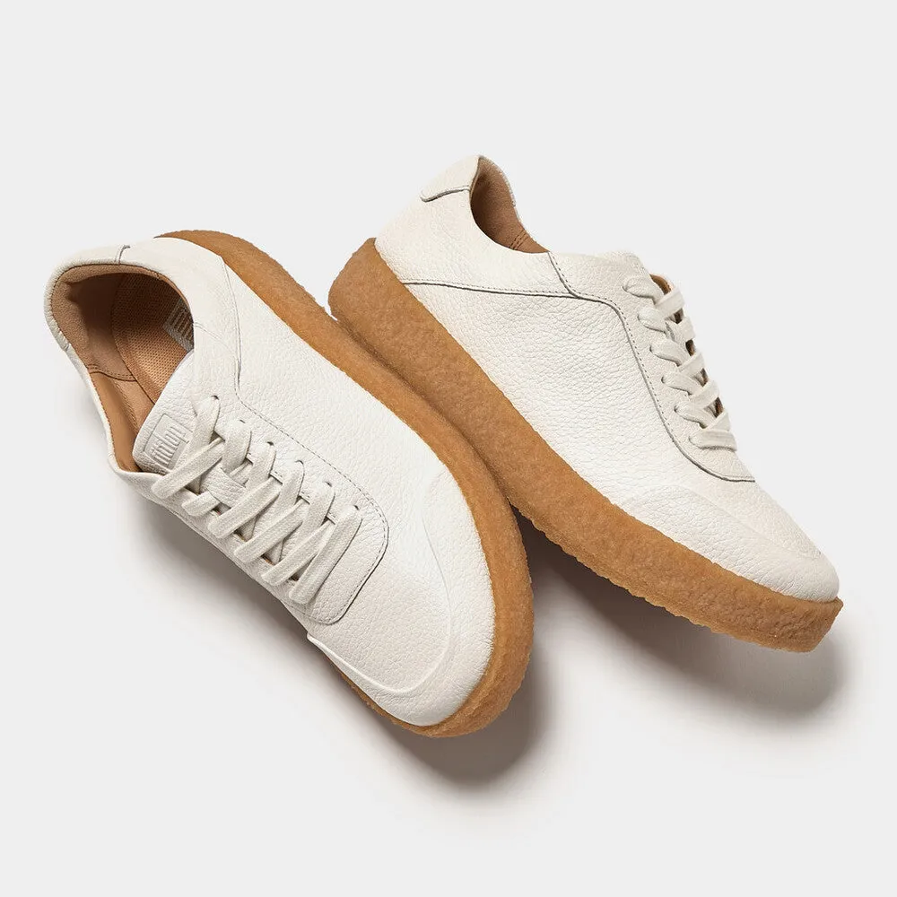 FITFLOP RALLY TUMBLED-LEATHER CREPE SNEAKERS