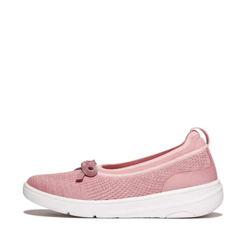 FITFLOP SUPER-Q BOW KNIT BALLET FLATS