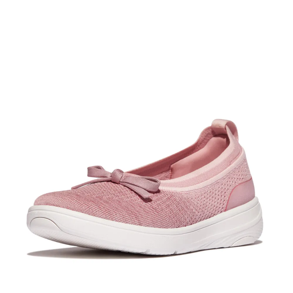 FITFLOP SUPER-Q BOW KNIT BALLET FLATS