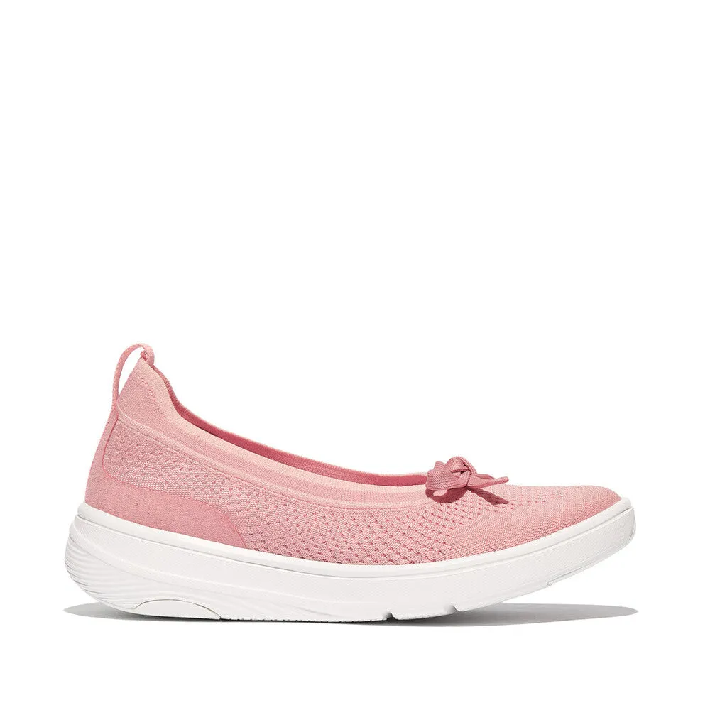 FITFLOP SUPER-Q BOW KNIT BALLET FLATS