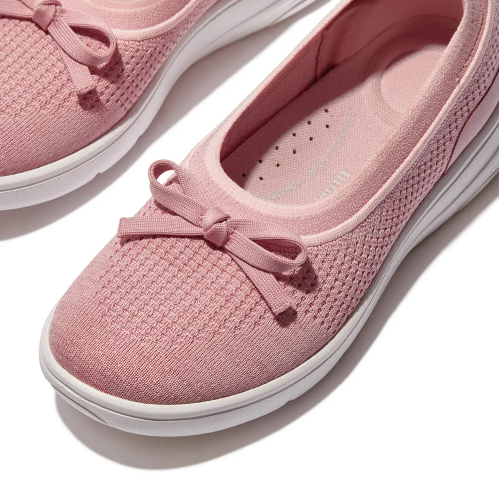 FITFLOP SUPER-Q BOW KNIT BALLET FLATS