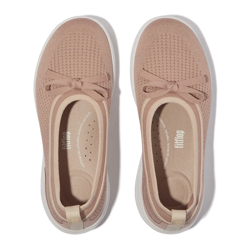 FITFLOP SUPER-Q BOW KNIT BALLET FLATS