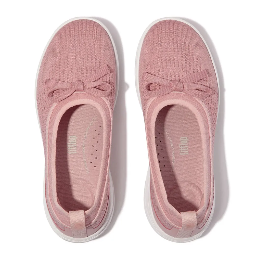 FITFLOP SUPER-Q BOW KNIT BALLET FLATS